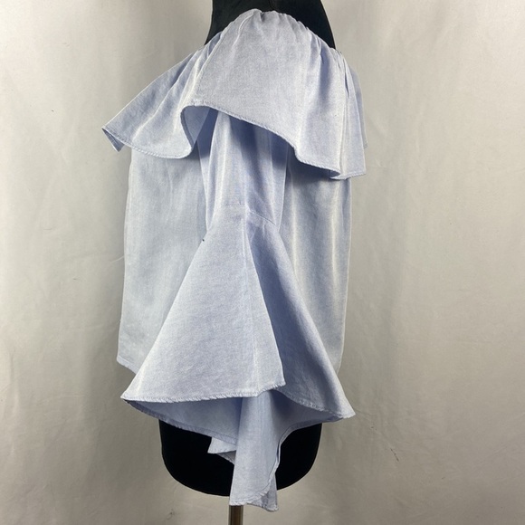 Maven West Off the Shoulder Ruffle Top with Huge Bell Sleeves - Picture 4 of 8